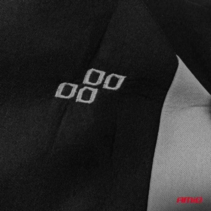 Huse scaun universale auto Amio SC-04, set 9 piese, negru/gri