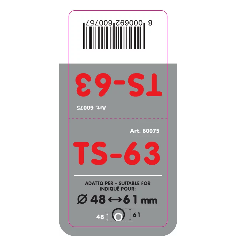 Ornament tobă eșapament TS-63 din inox lustruit, sunet sport, Ø48-61 mm