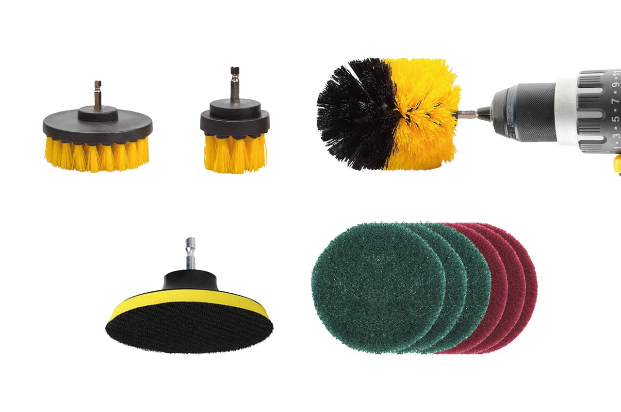 Set perii abrazive pentru burghiu, 10 piese, curatare multifunctionala, AMIO