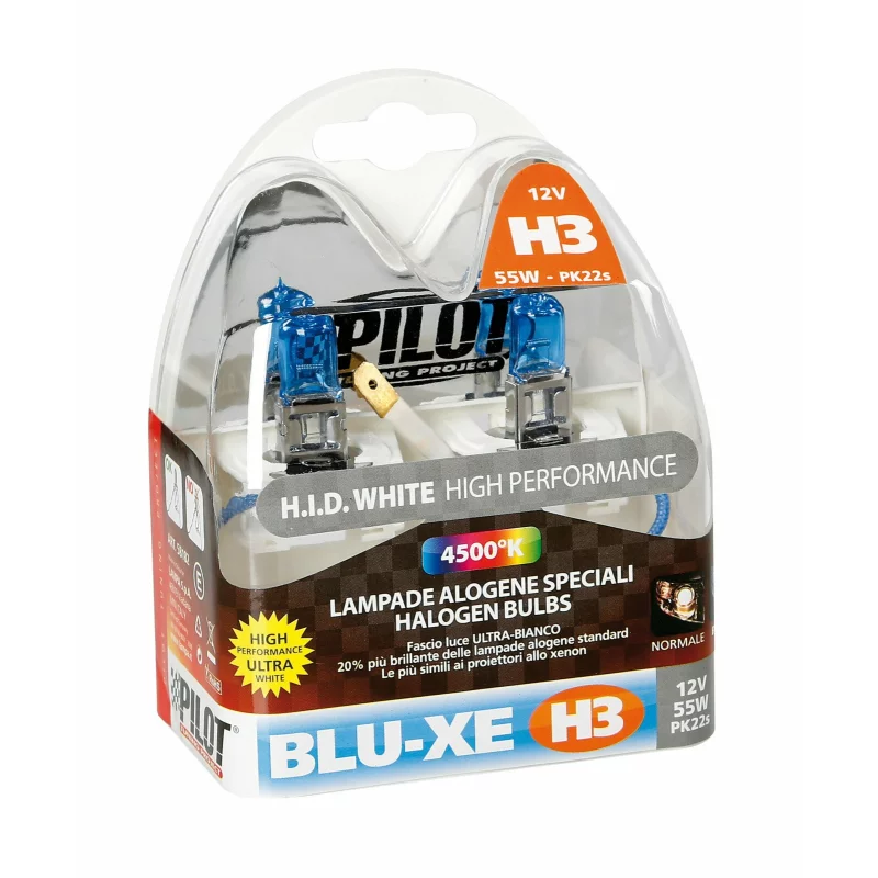 Bec halogen auto H3 55W 12V Blu-Xe PK22s, set 2 bucăți