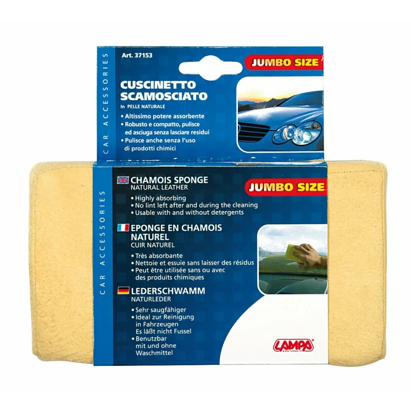 Burete auto din piele naturală de căprioară, mărimea L, 18x10x4 cm