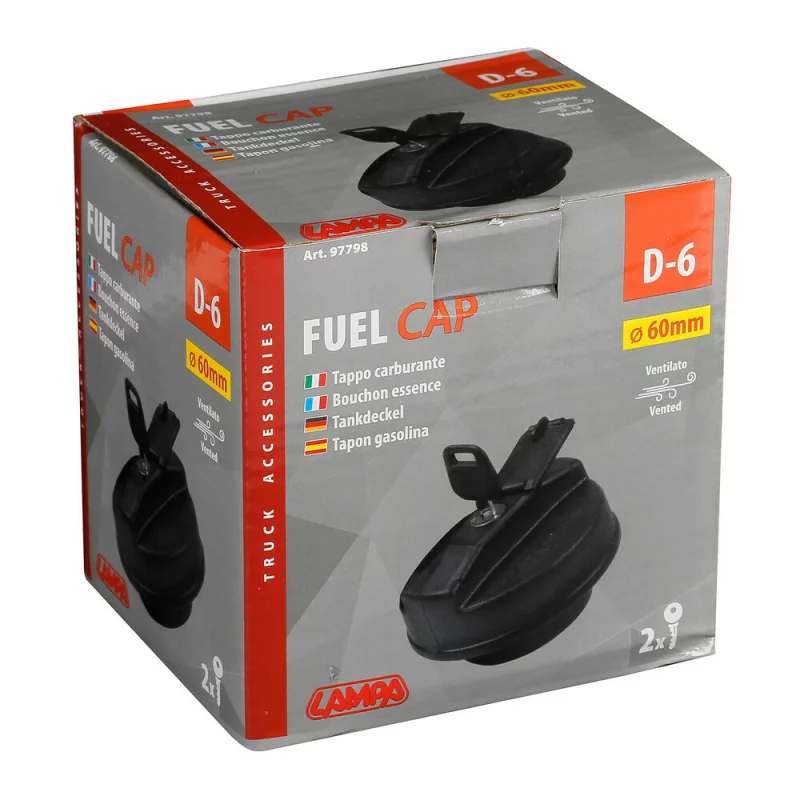 Buson rezervor camion diesel ventilat cu cheie, D 60 mm, Lampa