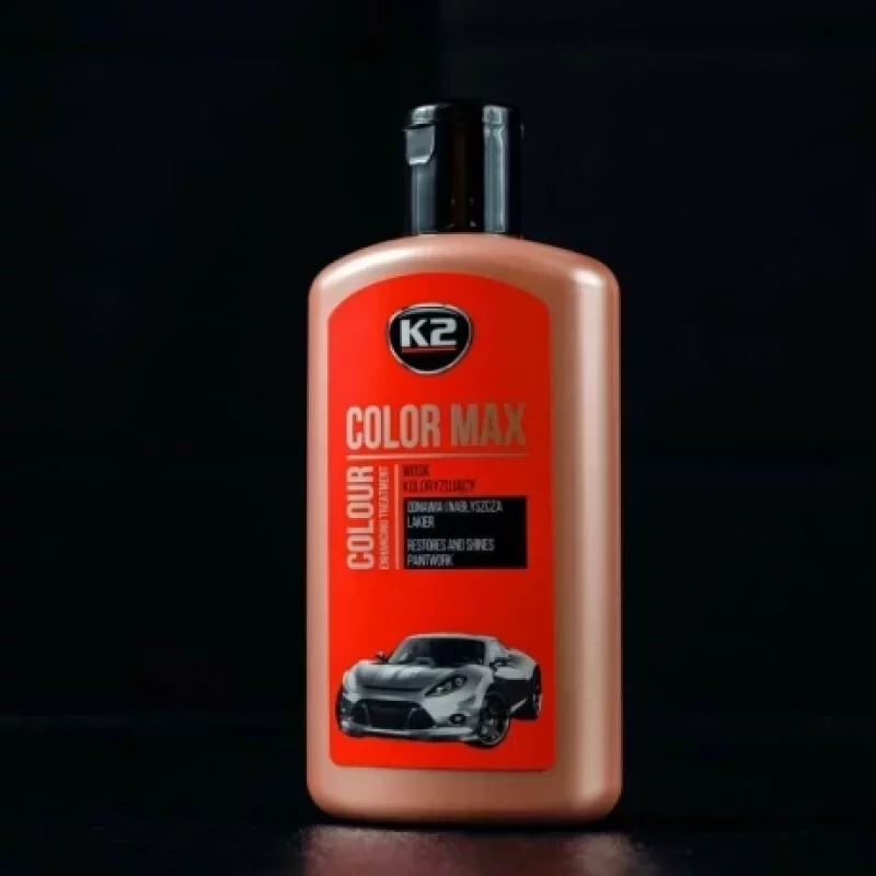 Ceara auto coloranta rosie K2 Color Max 250 ml pentru luciu si protectie