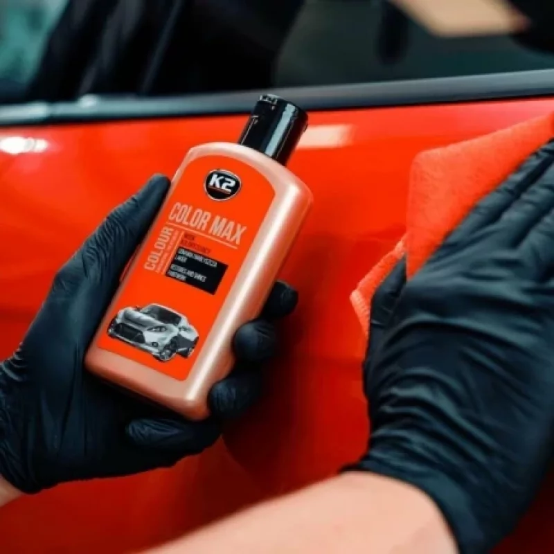 Ceara auto coloranta rosie K2 Color Max 250 ml pentru luciu si protectie