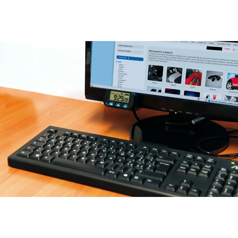 Ceas de bord digital Jumbo cu display LCD mare si suport reglabil