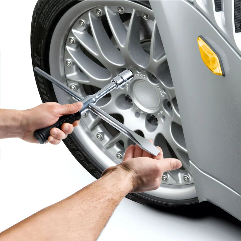 Cheie în cruce pentru desurubat prezoane roți cu adaptoare 17-23 mm Genio