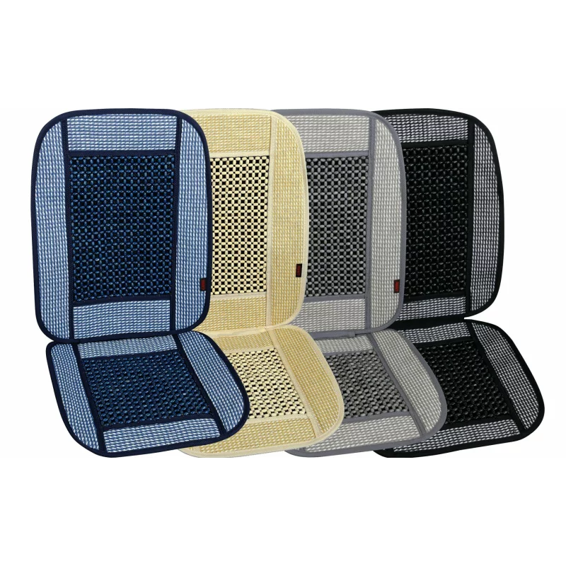 Husă scaun față Safari cu mărgele din lemn, universală, albastră