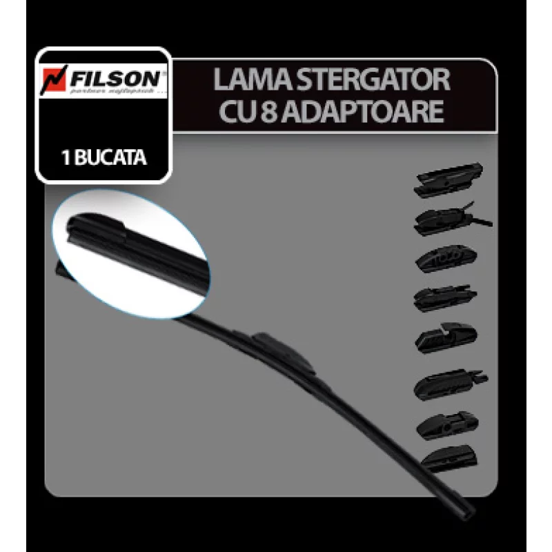 Lamă ștergător auto Filson 41 cm (16 inch) cu 8 adaptoare