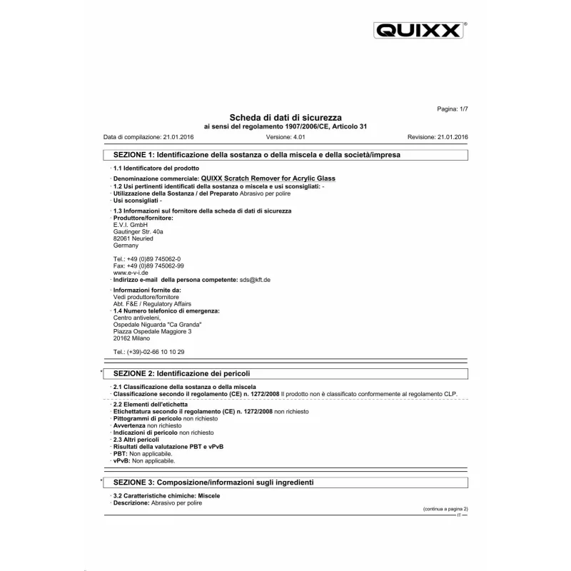 Pasta polish pentru acril si plexiglas Quixx, 50 g, pentru zgarieturi fine