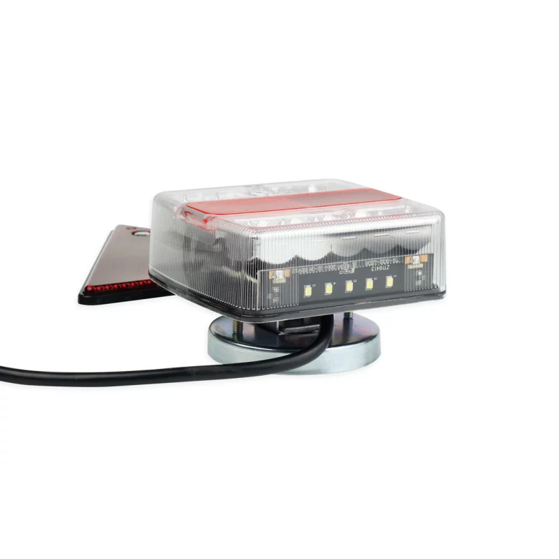 Set lămpi stop LED magnetice 12V cu cablu 75 m și catadioptri, 2 buc