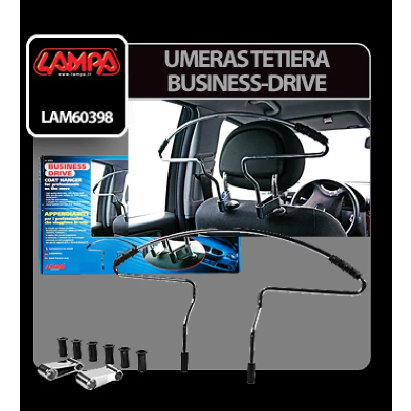Umeras auto pentru tetiera Business-Drive, cromat, montaj universal