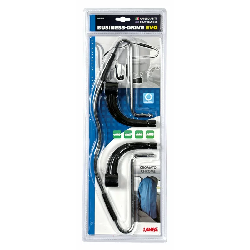 Umeras auto pentru tetiera Business-Drive, cromat, montaj universal