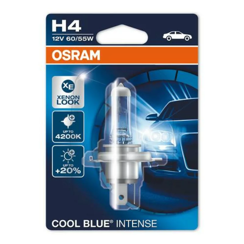 Bec halogen H4 Osram Cool Blue Intense 12V 60/55W, 4200K, P43t