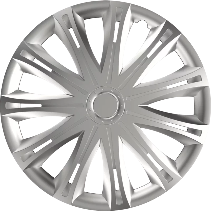 Set 4 capace roti auto Spark 17 inch, argintii, din ABS rezistent