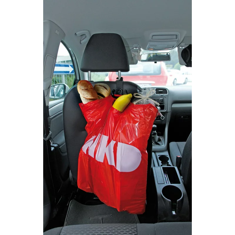 Carlige pentru tetiera auto suport bagaje, negru, 2 bucati, 15 kg