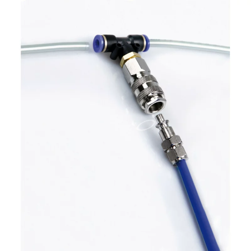 Cuplă rapidă aer T-1 pentru furtun aer comprimat 6 mm, max. 13 bar