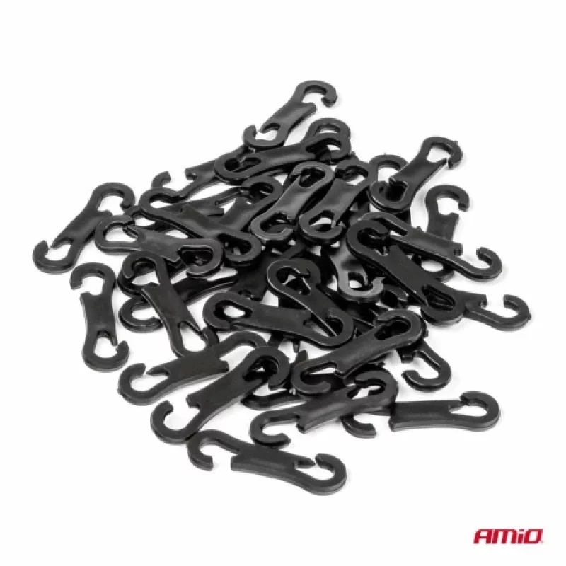 Huse scaun universale auto Amio SC-06, set 9 piese, negru/gri