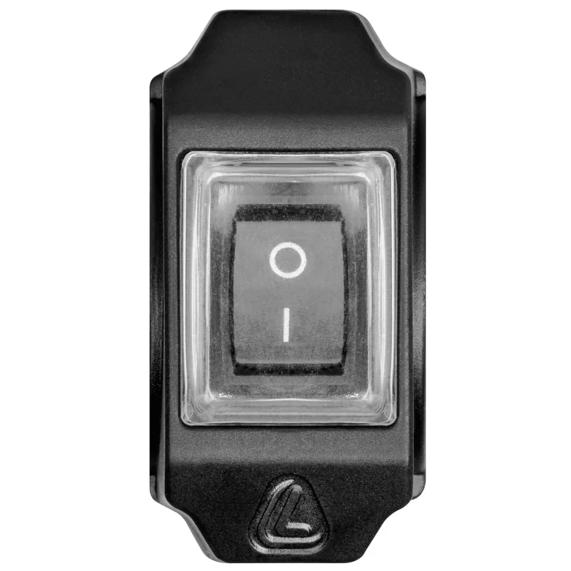 Intrerupator basculant impermeabil pentru ghidon moto 12V 6A, negru