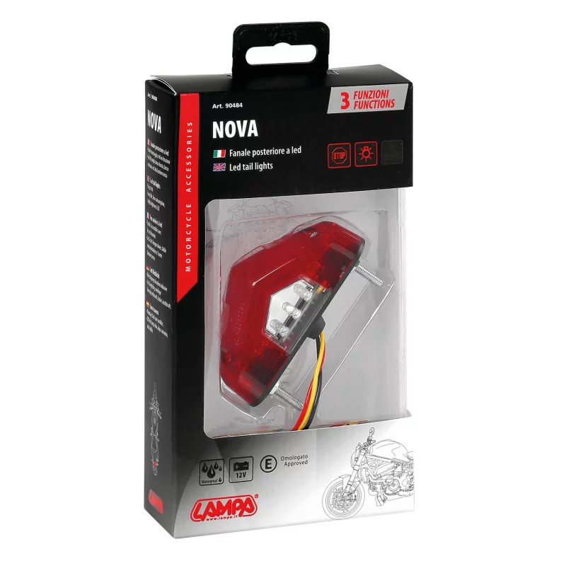 Lampa stop LED universala Nova 12V cu 3 functii, omologata E