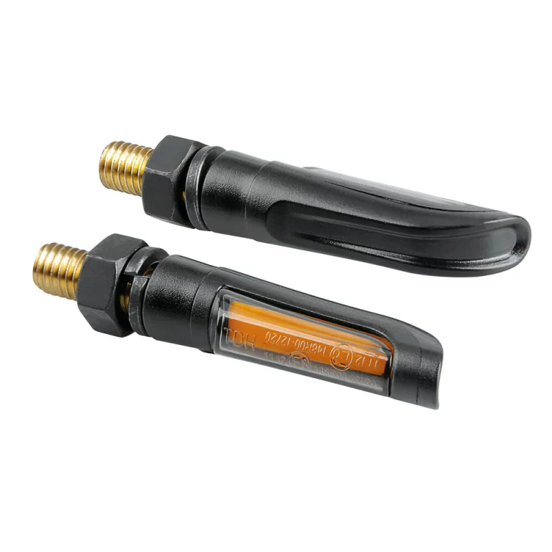 Lampi semnalizare directie LED COB 12V, set 2 bucati, negre, omologare E