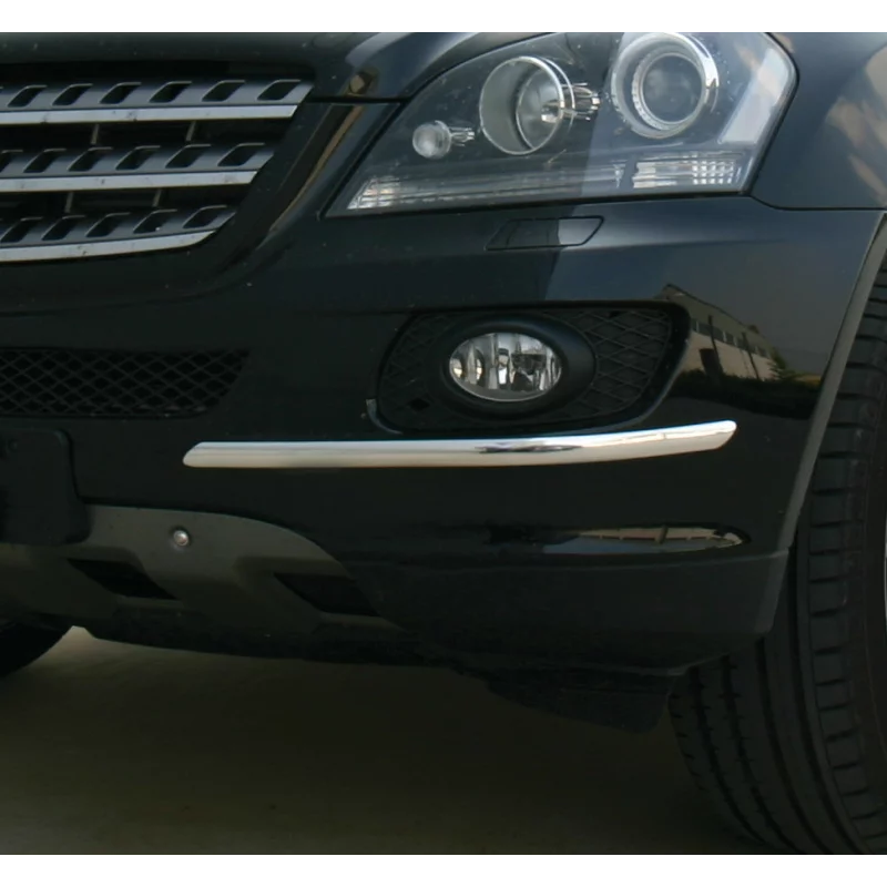 Ornamente bară protecție auto crom XL, flexibile, 570x25 mm, set 2 buc