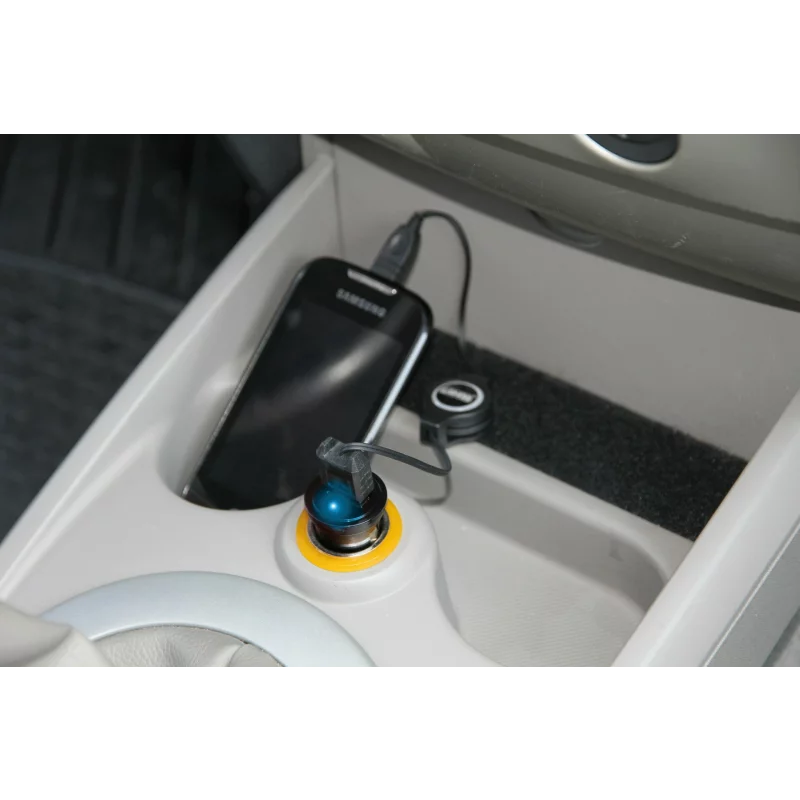 Priză USB auto pentru brichetă 12/24V, 1A, cu indicator LED Lampa