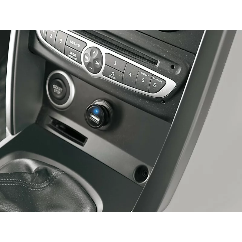 Priză USB auto pentru brichetă 12/24V, 1A, cu indicator LED Lampa