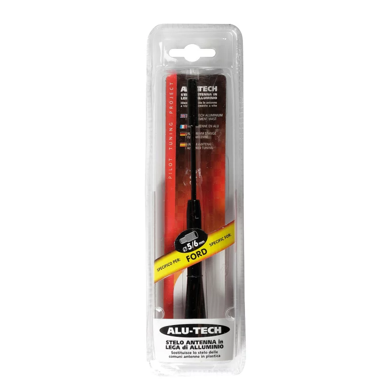 Vergea antena auto din aluminiu Alu-Tech pentru Ford, Ø 6 mm, negru