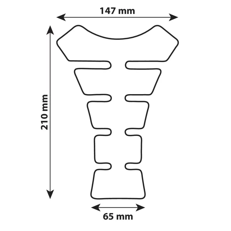 Autocolant protecție rezervor motocicletă Pro-Tank X4 carbon 147x210 mm