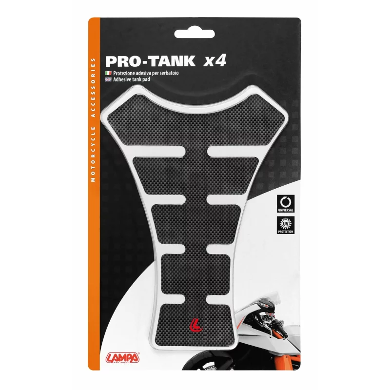 Autocolant protecție rezervor motocicletă Pro-Tank X4 carbon 147x210 mm