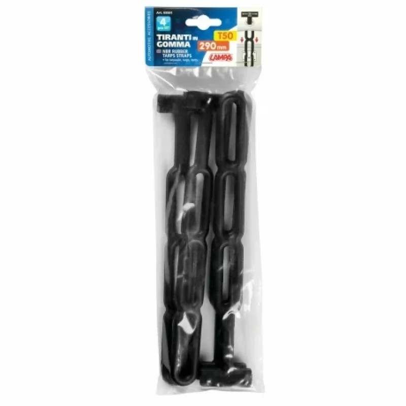 Curele pentru prelată din cauciuc NBR 290x50 mm, set 4 bucăți