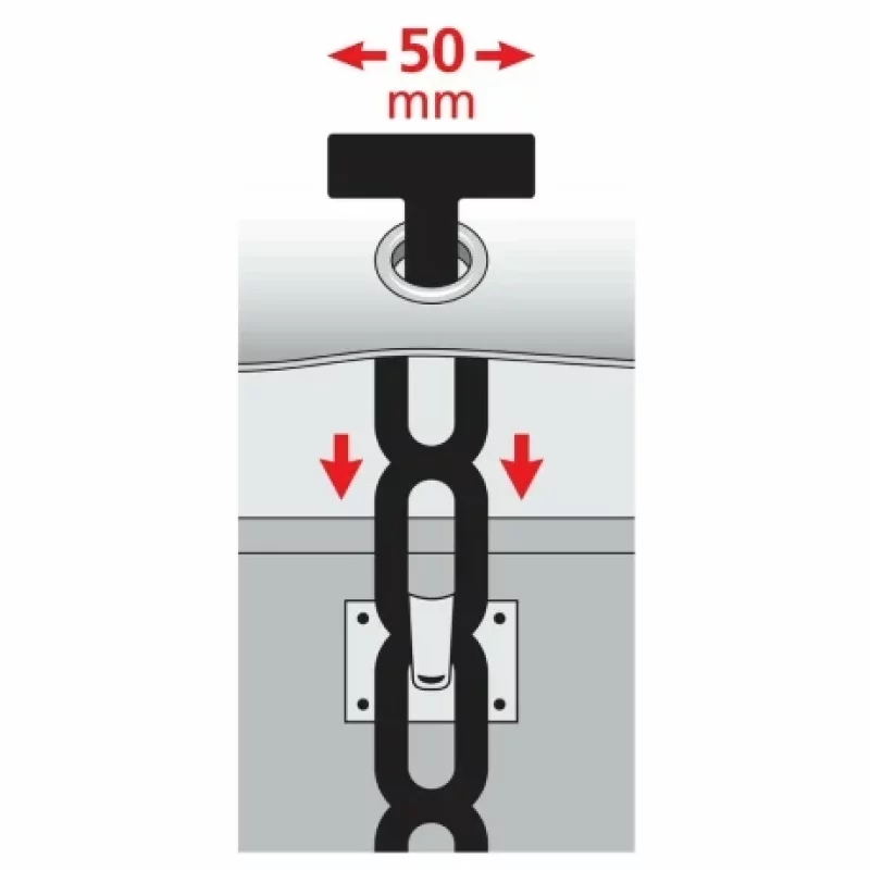 Curele pentru prelată din cauciuc NBR 290x50 mm, set 4 bucăți