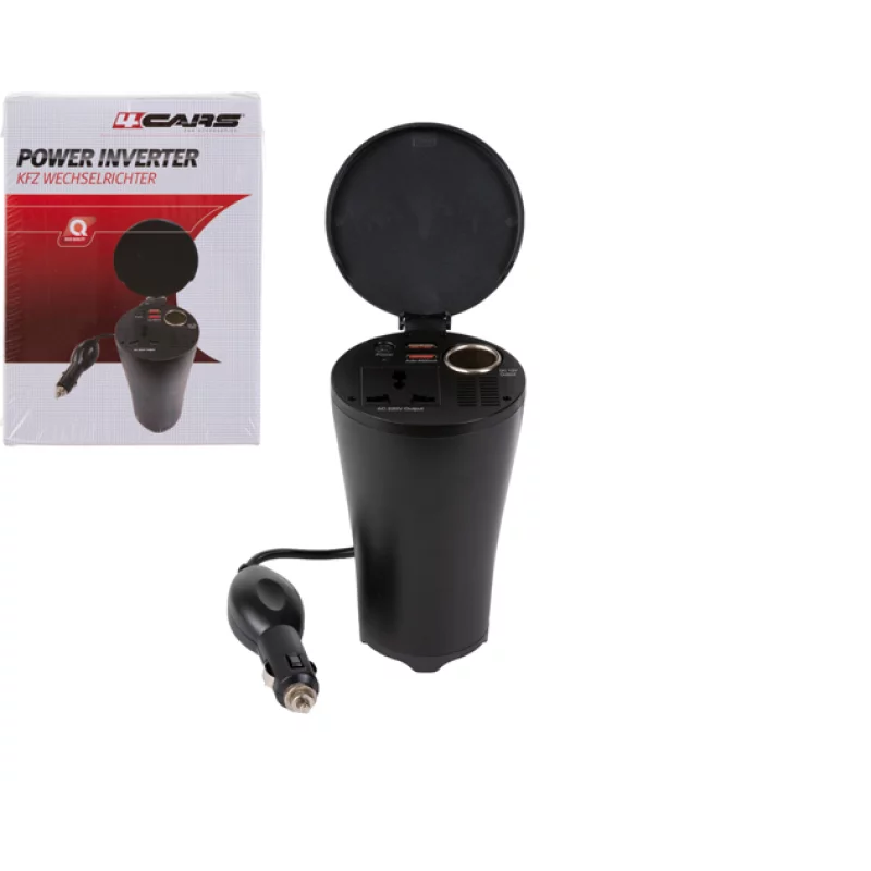 Invertor auto 12V la 220V 150W cu 2 porturi USB si priza DC