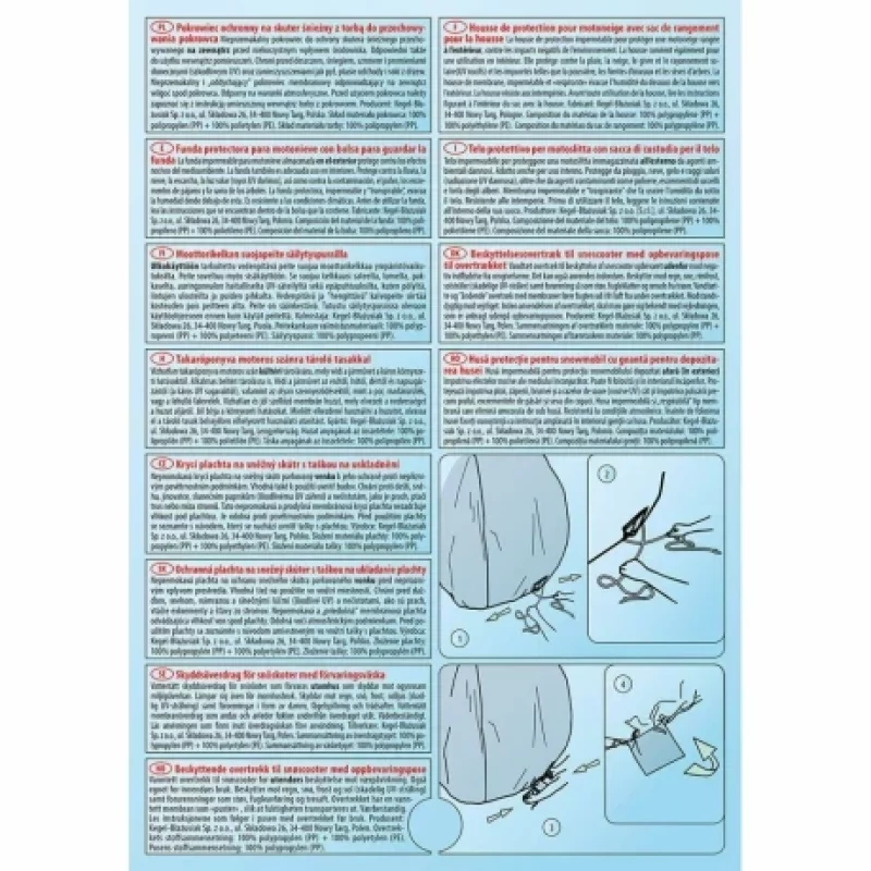 Prelată impermeabilă pentru snowmobil Mobile Garage XL 350x90x127 cm