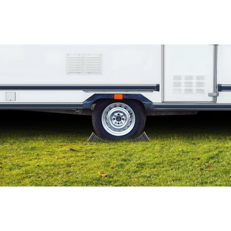 Set 2 cale blocare roti standard DIN pentru auto, rulote si camper