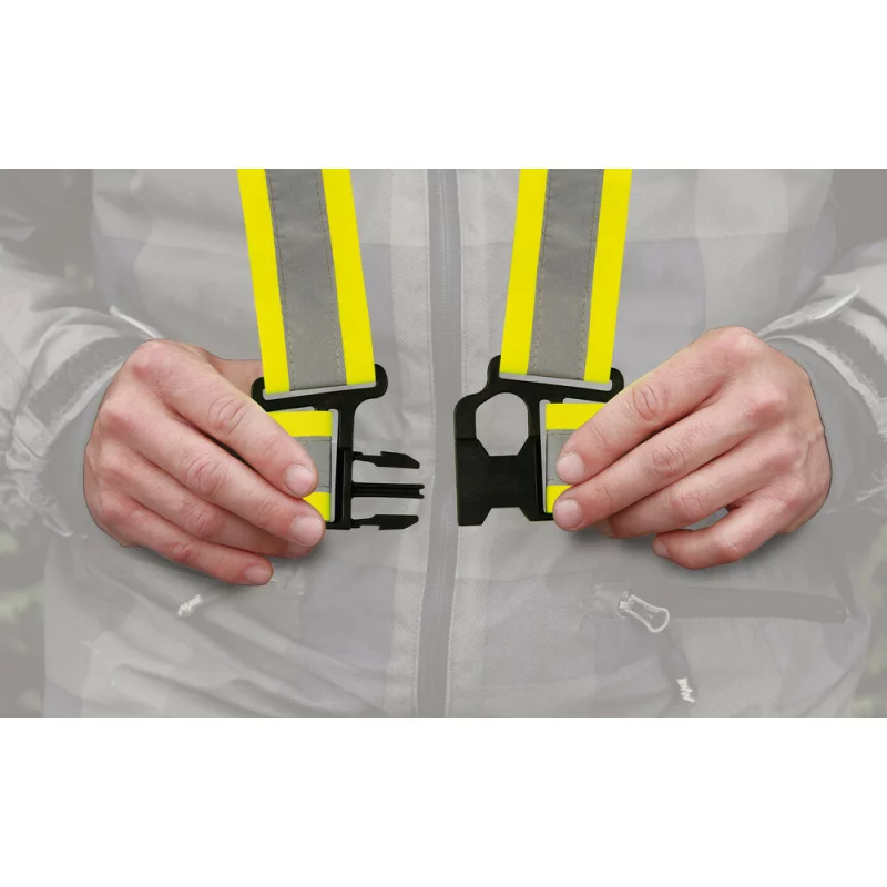Ham reflectorizant reglabil X-Belt galben, omologat EN13356, universal