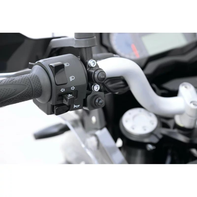 Intrerupator impermeabil On-Off pentru ghidon 12V 6A, negru