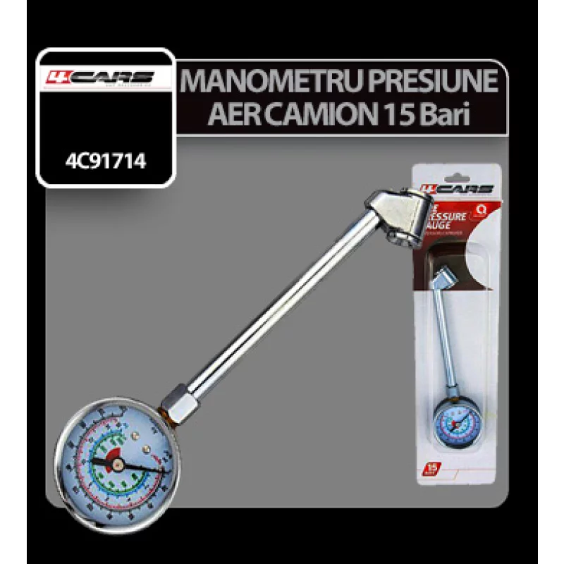 Manometru presiune aer pentru camion 15 Bar 4Cars