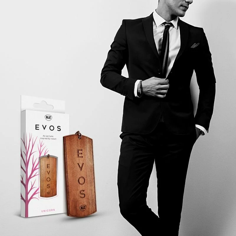 Odorizant auto din lemn Evos Unicorn, parfum floral-fructat