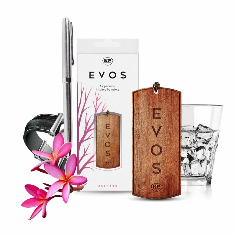 Odorizant auto din lemn Evos Unicorn, parfum floral-fructat