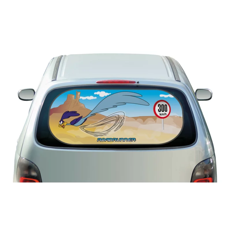 Parasolar auto spate cu ventuze Looney Tunes Road Runner, 50x100 cm