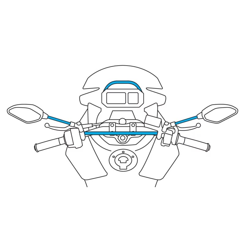 Suport telefon pentru oglindă retrovizoare moto Opti Mirror compatibil Opti Case