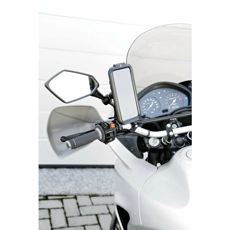 Suport telefon pentru oglindă retrovizoare moto Opti Mirror compatibil Opti Case