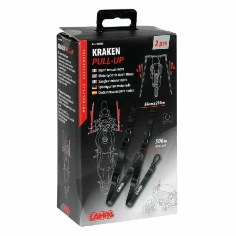 Set 2 chingi de ancorare pentru motocicletă Kraken Pull-Up 500 kg Lampa
