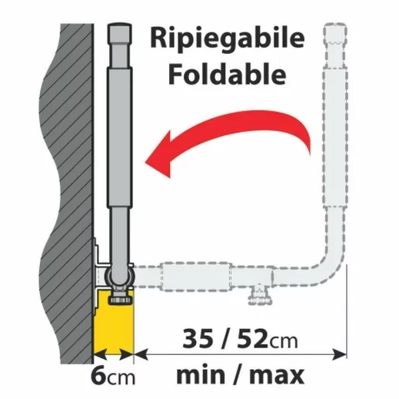 Suporti perete telescopici pentru cutie bagaje, 2 bucati, Nordrive