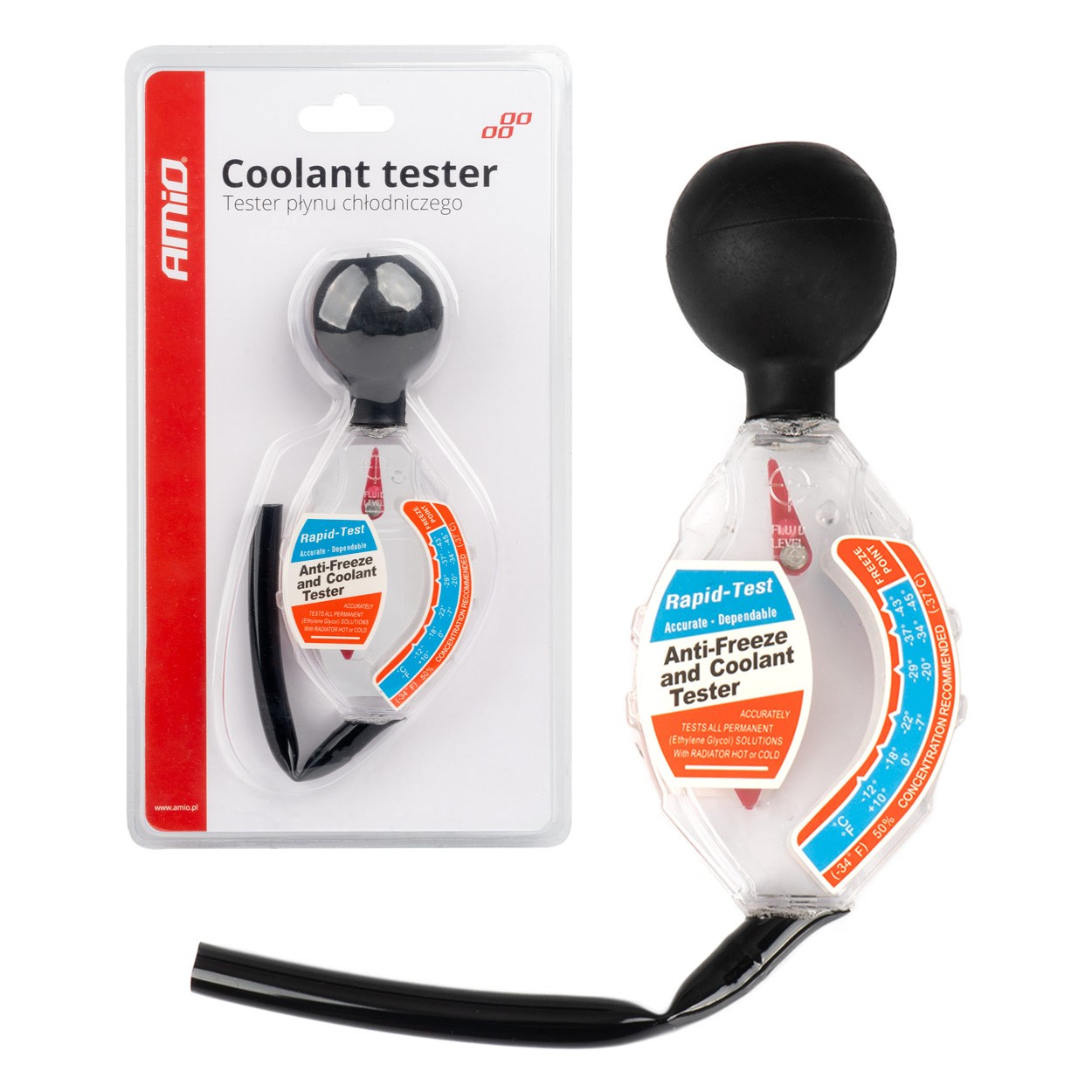 Tester antigel si lichid de racire auto, hidrometru AMIO