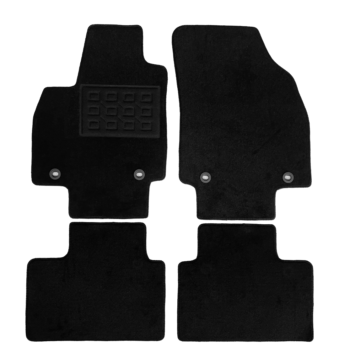 Set covorase auto mocheta pentru MG ZS 2 Benzina 2024-, negre, 4 piese