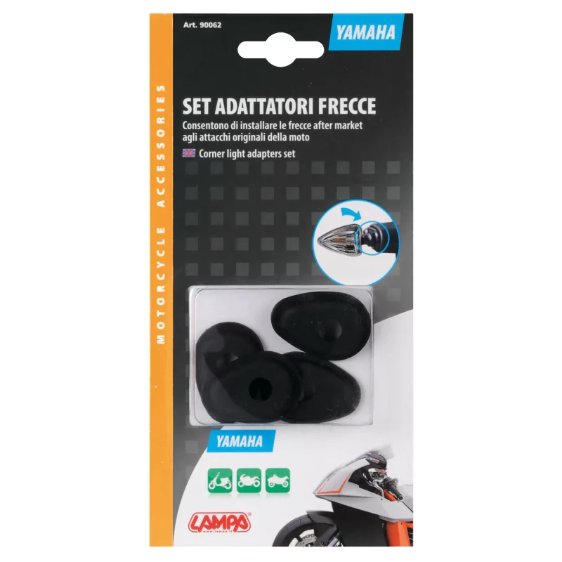 Adaptoare pentru lampi de semnalizare motocicleta Yamaha, negre, set 2 buc