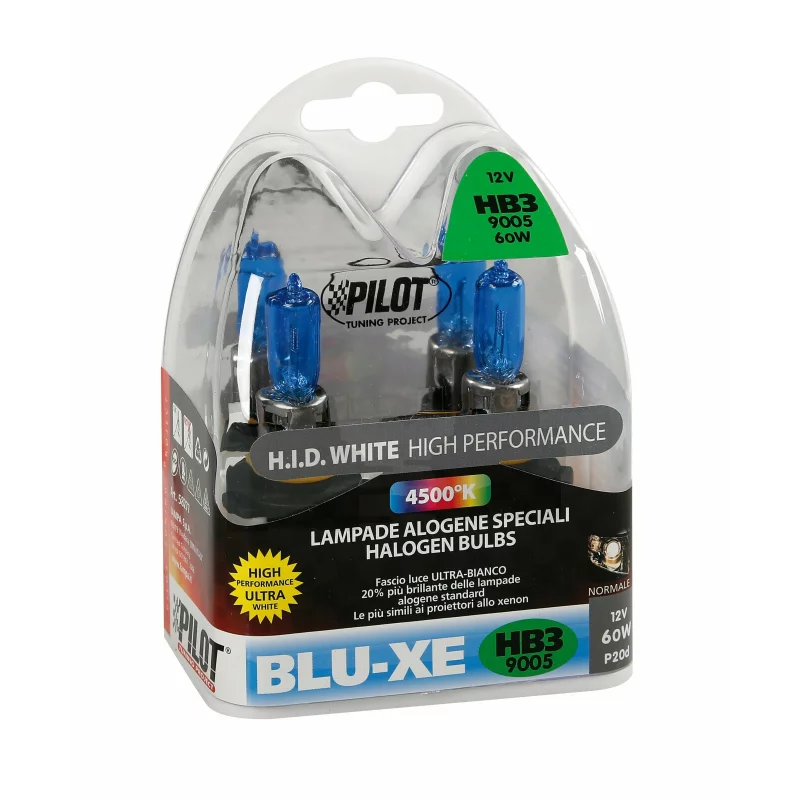 Set 2 becuri halogen auto HB3 9005 65W 12V Blu-Xe P20d