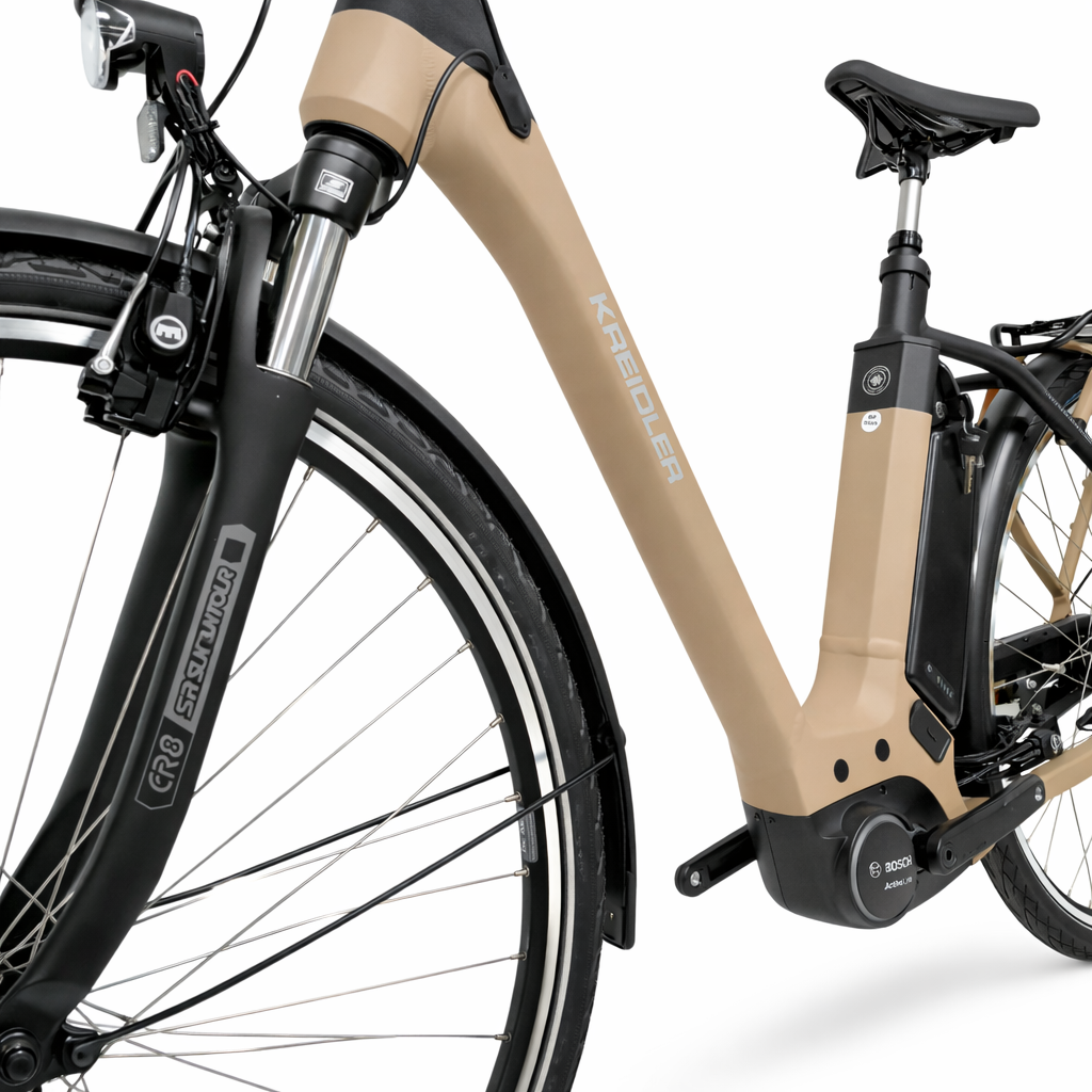 Bicicleta electrica Oras Kreidler Lady - 28 inch, M, Crem Ultimate FactoryBikes